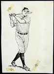 1953 Babe Ruth New York Yankees Heroes of Baseball Original 4"x 6" Photo