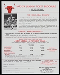 1973-1974 Chicago Bulls Season Ticket Brochure & Order Form
