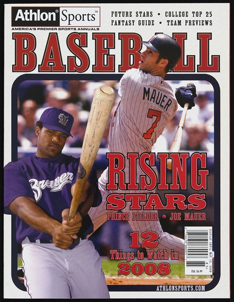 2008 Prince Fielder & Joe Mauer Athlon Sports Baseball Annual 