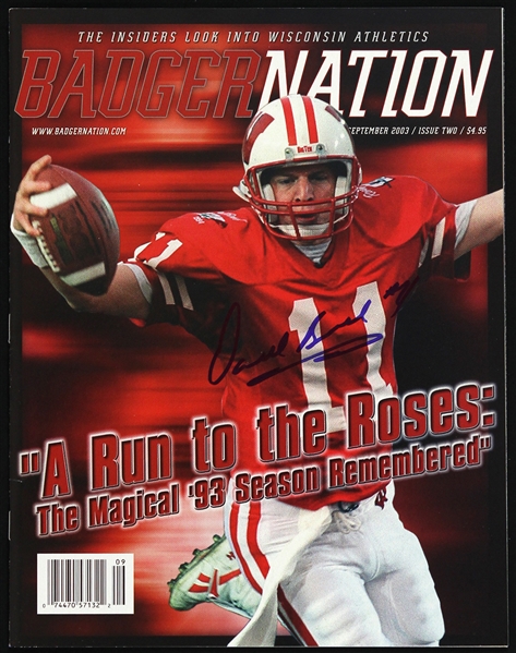 2003 Darrell Bevell Wisconsin Badgers Signed Badger Nation (JSA)
