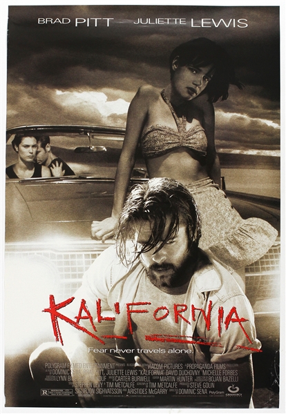 1993 Brad Pitt "Kalifornia" 18"x 26" Film Poster 