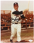 1953-61 Johnny Logan Milwaukee Braves Signed 8"x 10" Color Photo *JSA*