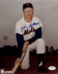 1962 John DeMerit New York Mets Autographed 8x10 Color Photo *JSA*