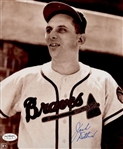 1953-56 Jack Dittmer Milwaukee Braves Autographed 8x10 Sepia Photo *JSA*