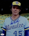 1982-84 Pat Dobson Milwaukee Brewers Autographed 8x10 Color Photo *JSA*