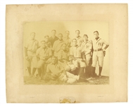 1890s circa "H" New York Baseball Club 15.5" x 19.5" Mounted Team Photo