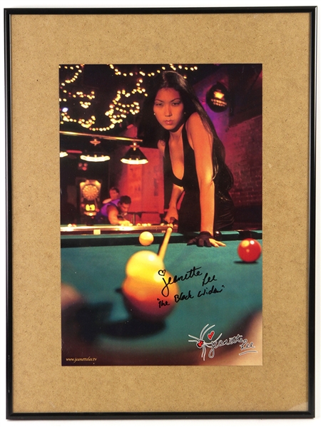 2000s Jeanette Lee "The Black Widow" Signed 18" x 24" Framed Poster (JSA) 