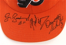 2000's Dave Schultz Larry Goodenough Bob Kelly Philadelphia Flyers Signed Cap (JSA)