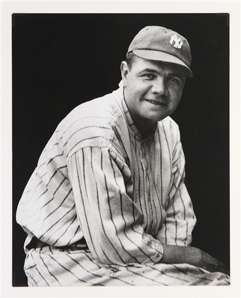 2000s Babe Ruth New York Yankees 16" x 20" Black & White Photo