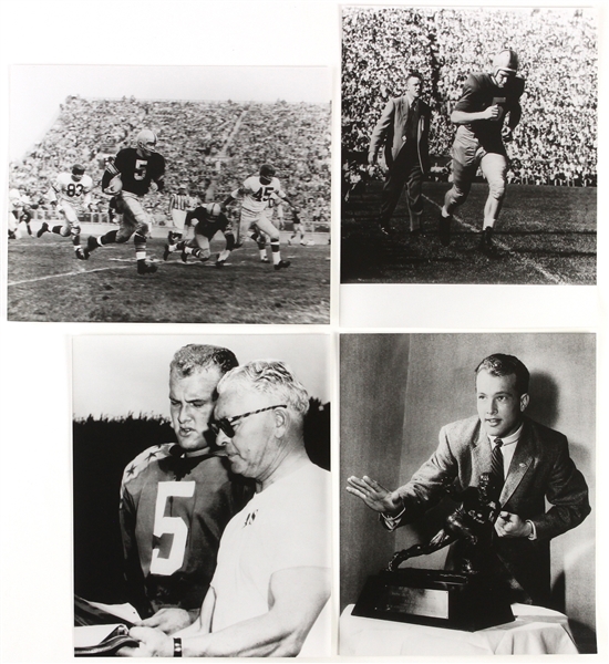 1950s (modern prints) Paul Hornung Notre Dame 8x10 B&W Photos (4)