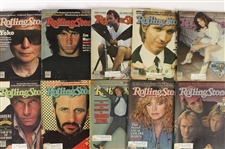 1979-87 Rolling Stone Magazine Collection - Lot of 74 w/ John Lennon First Issue Reprint, Years in Review, Special Issues & More