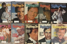 1979-87 Rolling Stone Magazine Collection - Lot of 74 w/ John Lennon First Issue Reprint, Years in Review, Special Issues & More
