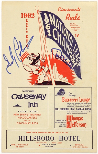 1962 Cincinnati Reds Scorecard