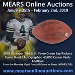 2002 (October 7) Brett Favre Green Bay Packers Signed ONFL Tagliabue Game Used Football (MEARS LOA/JSA) 40,000 Career Yards