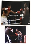 2010s Roberto Duran (11" x 14") & Sugar Ray Leonard (8" x 10") Signed Photos - Lot of 2 (PSA/DNA)