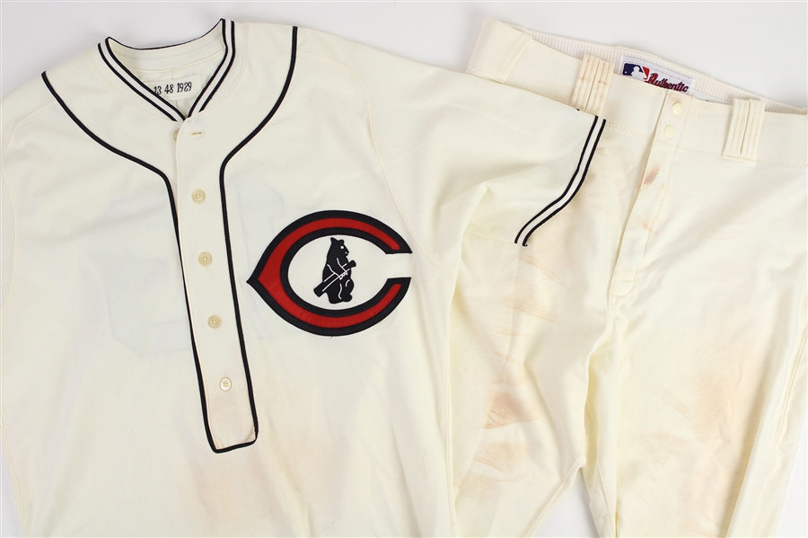 2014 (May 4) Starlin Castro Chicago Cubs Game Worn 1929 Throwback Uniform (MEARS LOA/MLB Hologram)