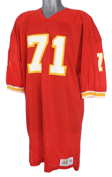 1978-82 Dave Lindstrom Kansas City Chiefs Game Worn Home Jersey (MEARS LOA)