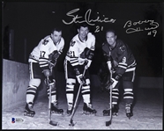 1957-1980 Bobby Hull Stan Mikita Chicago Blackhawks Signed 8" x 10" Photo (Beckett)