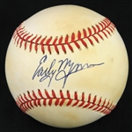 1993-94 Early Wynn Cleveland Indians Signed OAL Brown Baseball (JSA)