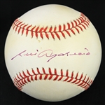 1993-94 Luis Aparicio Chicago White Sox Signed OAL Brown Baseball (JSA)