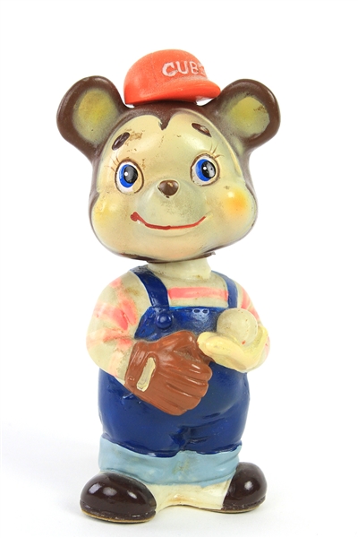 1950s Chicago Cubs 6" Wind Up Head Bobber Tail Spinner