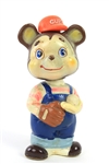 1950s Chicago Cubs 6" Wind Up Head Bobber Tail Spinner