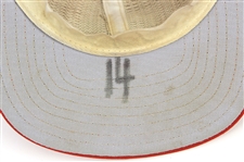 1977-78 Pete Rose Cincinnati Reds Signed Game Worn Cap (MEARS LOA/JSA)
