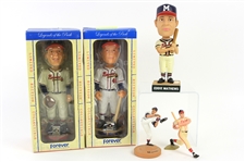 1991-2003 Warren Spahn Eddie Mathews Milwaukee Braves Figure Collection - Lot of 5 w/ MIB Bobbles & More