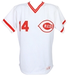 1985-86 Spectacular Pete Rose Cincinnati Reds Signed Game Worn Home Jersey (MEARS A10 / JSA)