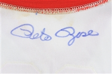 1985-86 Spectacular Pete Rose Cincinnati Reds Signed Game Worn Home Jersey (MEARS A10 / JSA)