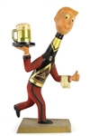 1950s Blatz Beer Running Waiter 9"x 16" Metal Display  