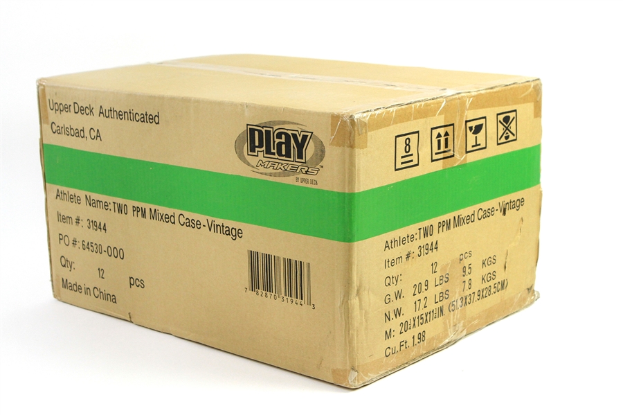 2000s Tiger Woods Upper Deck Playmakers Bobbleheads - Sealed Case of 12
