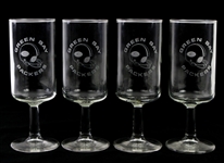 1960s Green Bay Packers 6.25" Stemmed Cocktail Glasses - Lot of 4