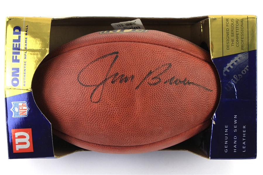 2000s Jim Brown Cleveland Browns Signed ONFL Goodell Footbal (JSA)