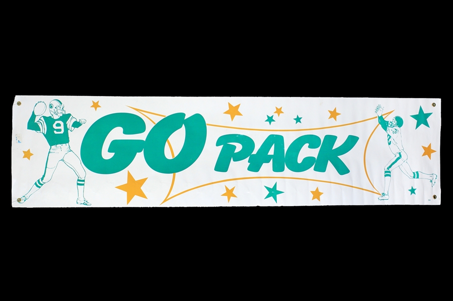 1980s Green Bay Packers "Go Pack" 18" x 71" Banner