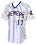 1988 Jim Gantner Milwaukee Brewers Signed Game Worn Home Jersey (MEARS A9/JSA)