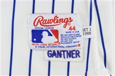 1988 Jim Gantner Milwaukee Brewers Signed Game Worn Home Jersey (MEARS A9/JSA)