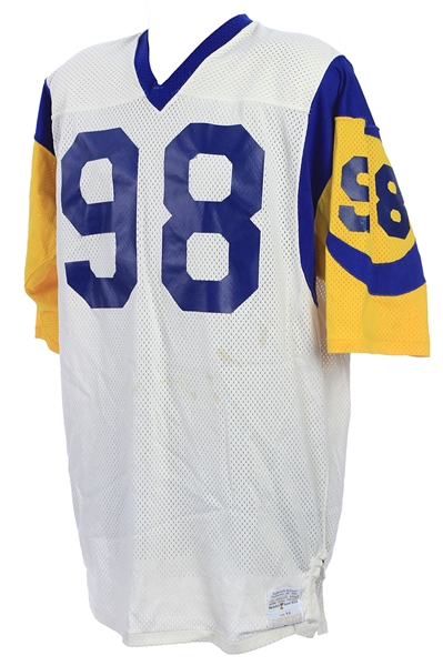 1986-87 Shawn Miller Los Angeles Rams Game Worn Road Jersey (MEARS LOA)