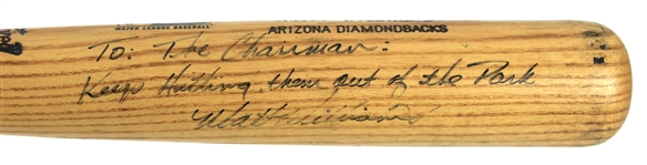 1999-2001 Matt Williams Arizona Diamondbacks Signed Louisville Slugger Professional Model Game Used Bat (MEARS LOA/JSA) 