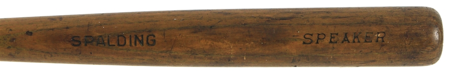 1918 RARE Tris Speaker Cleveland Indians Spalding Professional Model Game Used Bat (MEARS A7 & PSA/DNA GU6)
