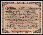 1928 Whiskey Prescription Form For Medicinal Liquor Issued During Prohibition