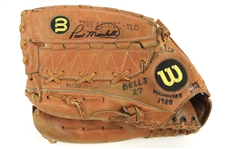 1988 Paul Mirabella Milwaukee Brewers Signed Wilson Game Used Mitt (MEARS LOA/JSA)