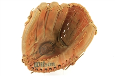 1988 Paul Mirabella Milwaukee Brewers Signed Wilson Game Used Mitt (MEARS LOA/JSA)