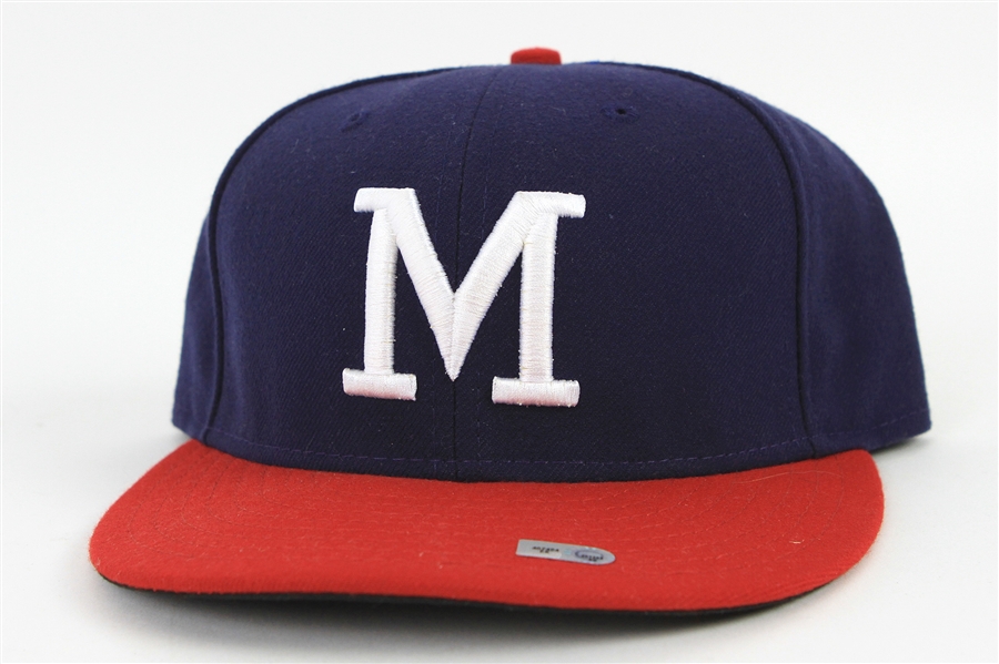 2013 (May 30) Tom Gorzelanny Milwaukee Brewers Game Worn Braves Throwback Cap (MEARS LOA/MLB Hologram)