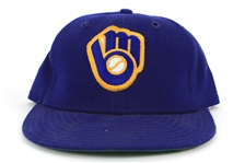 1988 Jeffrey Leonard Milwaukee Brewers Game Worn Cap (MEARS LOA)