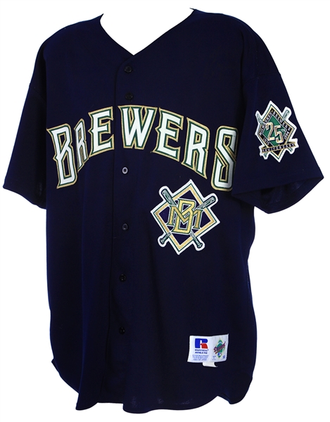 1994 Greg Vaughn Milwaukee Brewers Signed Game Worn Alternate Jersey (MEARS LOA)