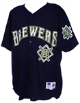 1994 Greg Vaughn Milwaukee Brewers Signed Game Worn Alternate Jersey (MEARS LOA)