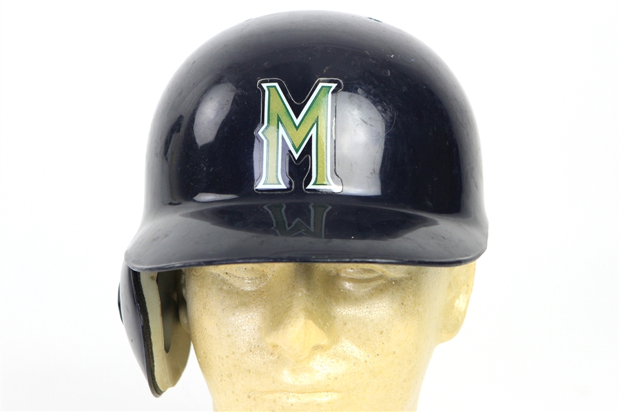 1998-99 Marcus Jensen/Brian Banks Milwaukee Brewers Game Worn Batting Helmet (MEARS LOA)