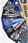 1980's-2000's Milwaukee Brewers Pennant Collection - Lot of 21 w/ 1982 Multi Signed & More