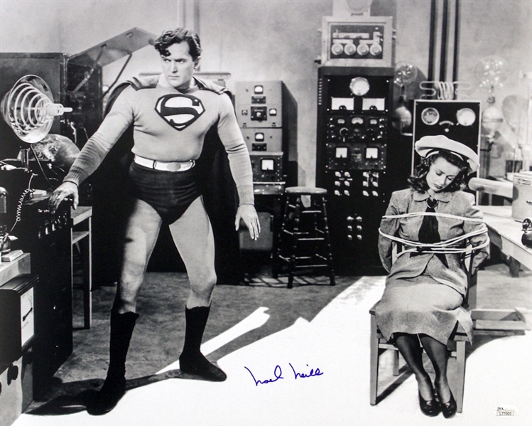 1948-1949, 1953-1957 Noel Neill Superman (tied to chair) Signed LE 16x20 B&W Photo (JSA) 